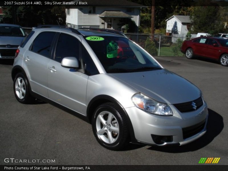Silky Silver Metallic / Black 2007 Suzuki SX4 AWD