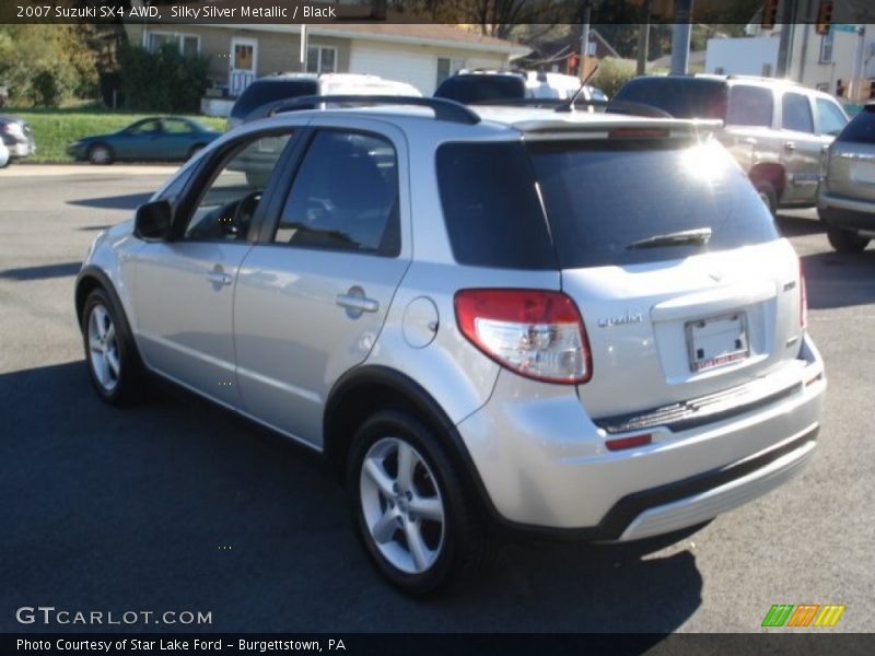 Silky Silver Metallic / Black 2007 Suzuki SX4 AWD