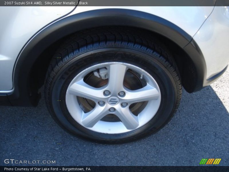 Silky Silver Metallic / Black 2007 Suzuki SX4 AWD