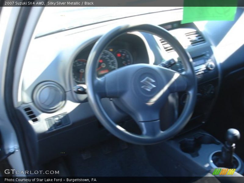 Silky Silver Metallic / Black 2007 Suzuki SX4 AWD
