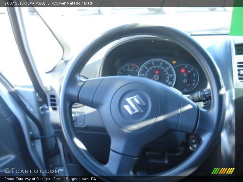 Silky Silver Metallic / Black 2007 Suzuki SX4 AWD