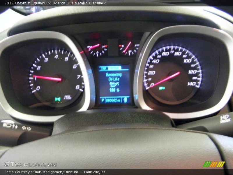 Atlantis Blue Metallic / Jet Black 2013 Chevrolet Equinox LS