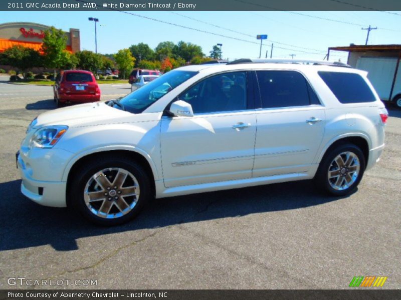 White Diamond Tintcoat / Ebony 2011 GMC Acadia Denali AWD