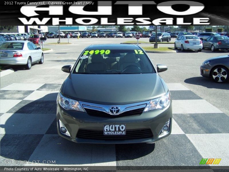 Cypress Green Pearl / Ivory 2012 Toyota Camry XLE