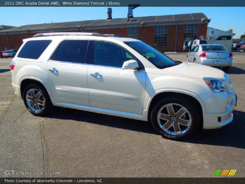 White Diamond Tintcoat / Ebony 2011 GMC Acadia Denali AWD