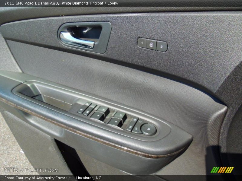 White Diamond Tintcoat / Ebony 2011 GMC Acadia Denali AWD