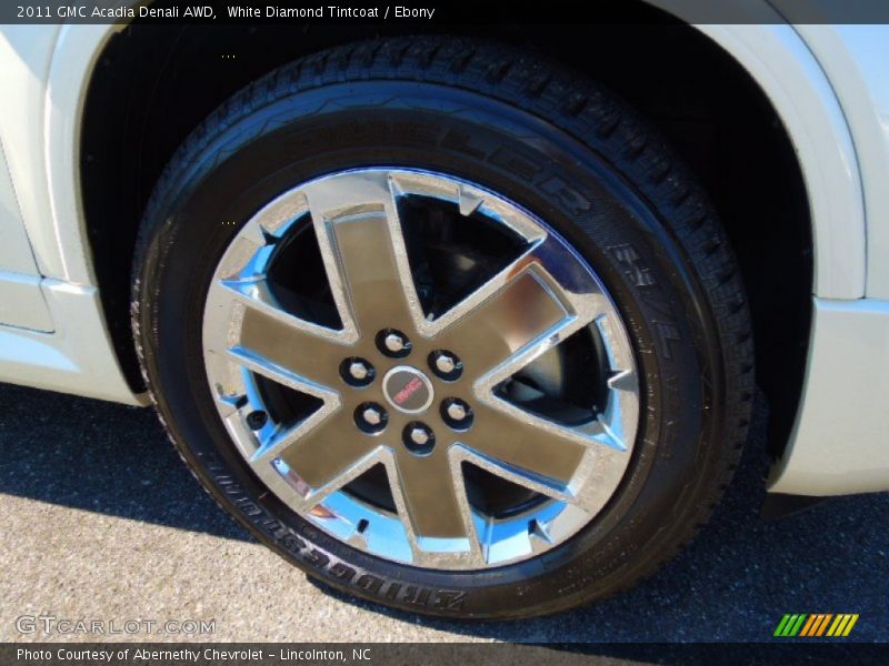 White Diamond Tintcoat / Ebony 2011 GMC Acadia Denali AWD