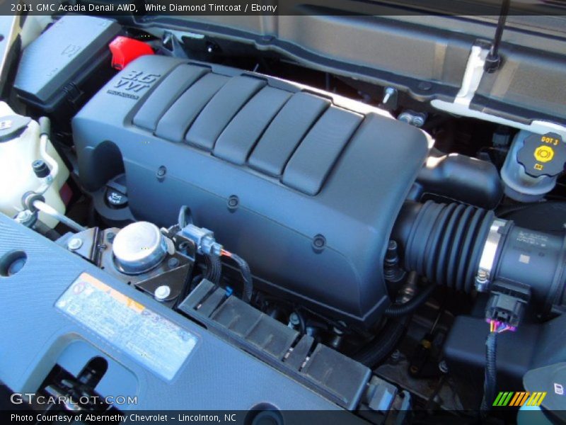 White Diamond Tintcoat / Ebony 2011 GMC Acadia Denali AWD