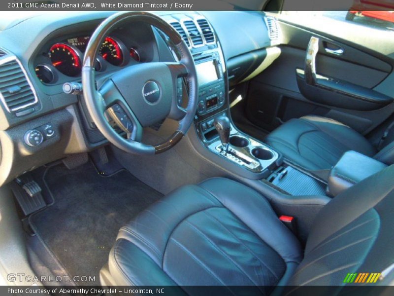 White Diamond Tintcoat / Ebony 2011 GMC Acadia Denali AWD