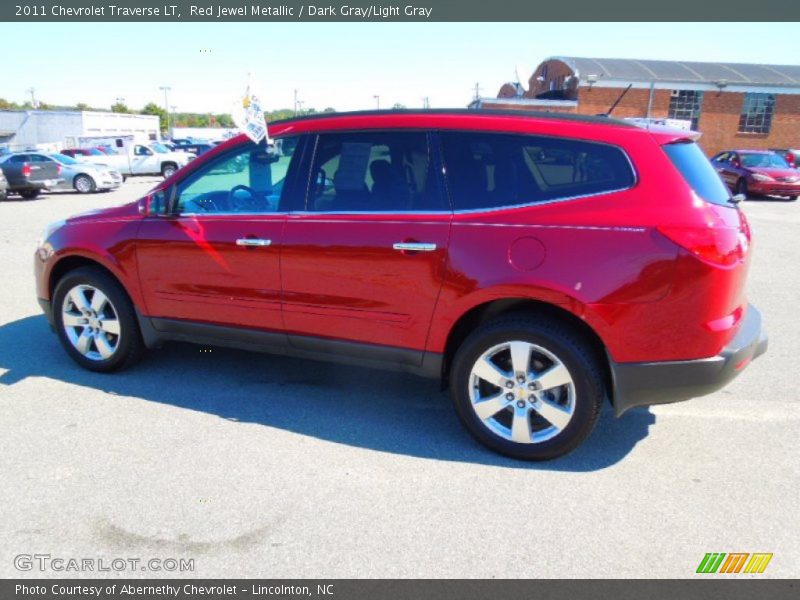 Red Jewel Metallic / Dark Gray/Light Gray 2011 Chevrolet Traverse LT