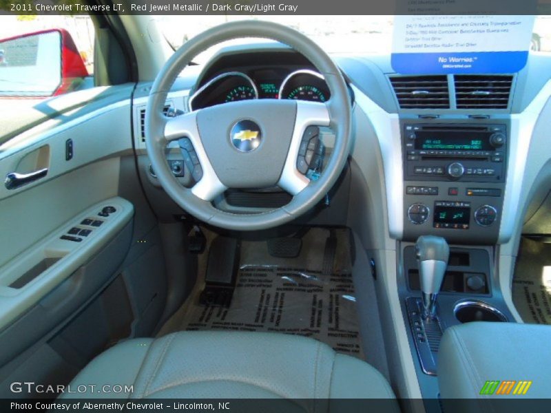 Red Jewel Metallic / Dark Gray/Light Gray 2011 Chevrolet Traverse LT