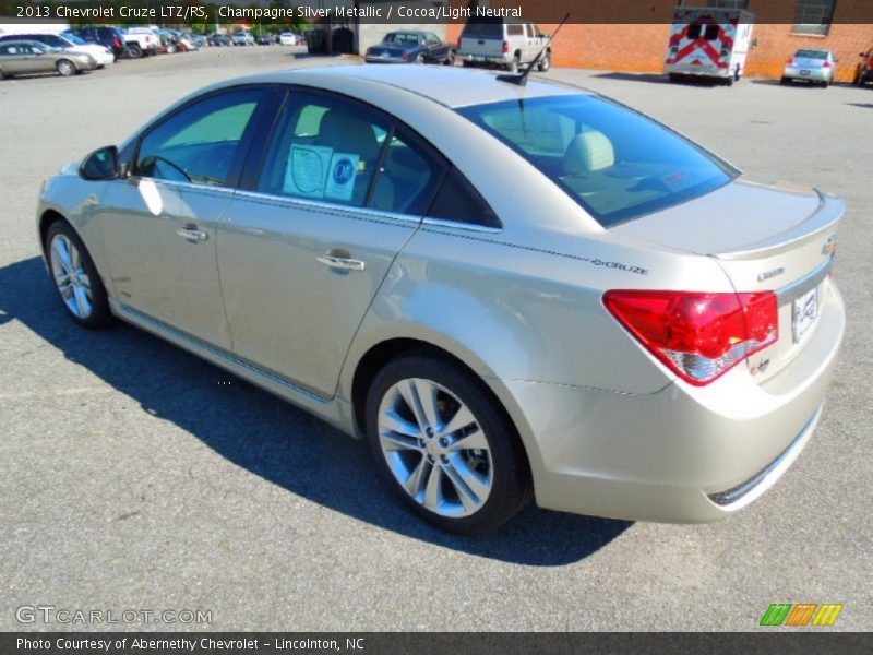 Champagne Silver Metallic / Cocoa/Light Neutral 2013 Chevrolet Cruze LTZ/RS