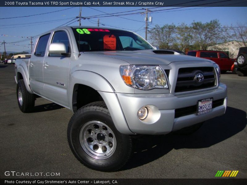 Silver Streak Mica / Graphite Gray 2008 Toyota Tacoma V6 TRD Sport Double Cab 4x4