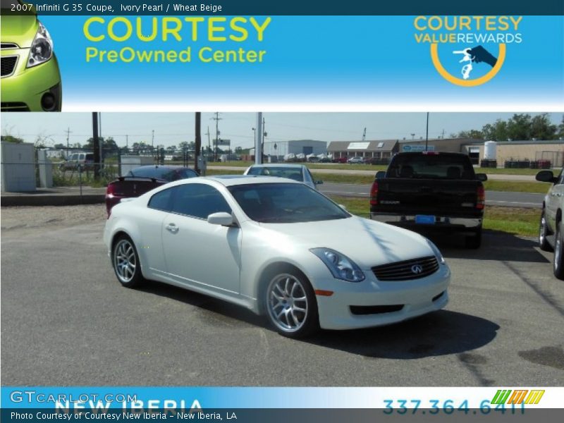 Ivory Pearl / Wheat Beige 2007 Infiniti G 35 Coupe