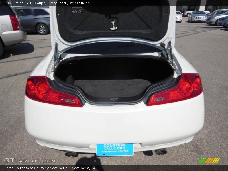 Ivory Pearl / Wheat Beige 2007 Infiniti G 35 Coupe