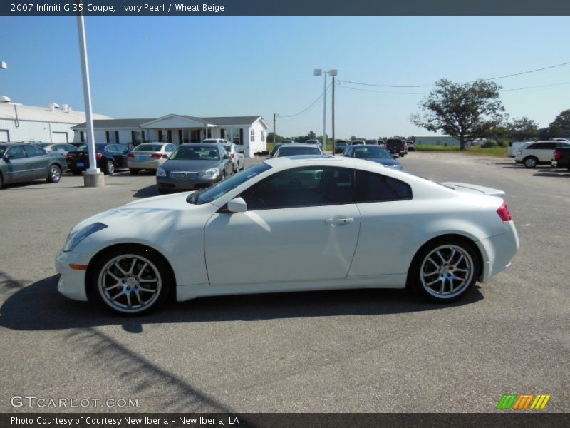 Ivory Pearl / Wheat Beige 2007 Infiniti G 35 Coupe