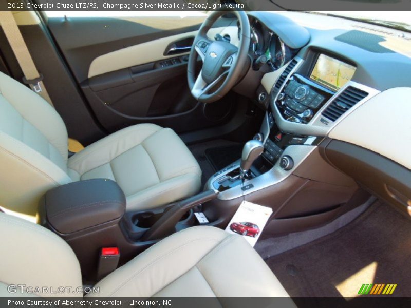 Champagne Silver Metallic / Cocoa/Light Neutral 2013 Chevrolet Cruze LTZ/RS