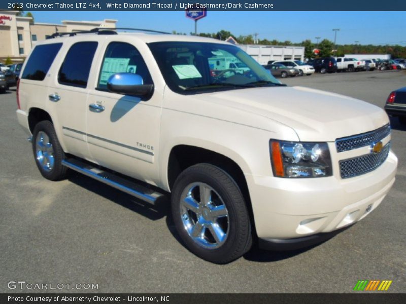 White Diamond Tricoat / Light Cashmere/Dark Cashmere 2013 Chevrolet Tahoe LTZ 4x4
