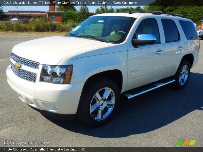 White Diamond Tricoat / Light Cashmere/Dark Cashmere 2013 Chevrolet Tahoe LTZ 4x4