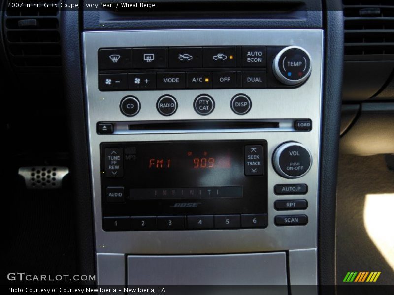 Ivory Pearl / Wheat Beige 2007 Infiniti G 35 Coupe