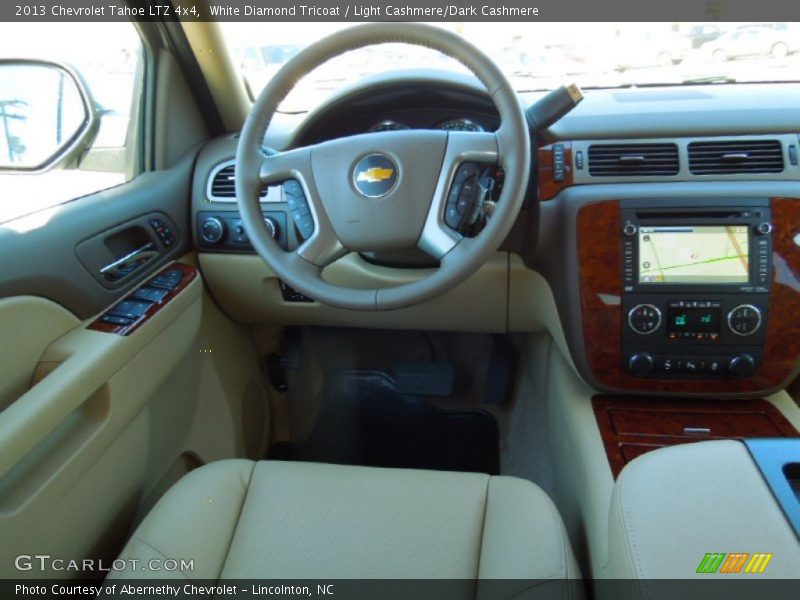 White Diamond Tricoat / Light Cashmere/Dark Cashmere 2013 Chevrolet Tahoe LTZ 4x4