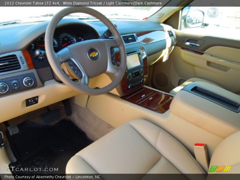 White Diamond Tricoat / Light Cashmere/Dark Cashmere 2013 Chevrolet Tahoe LTZ 4x4