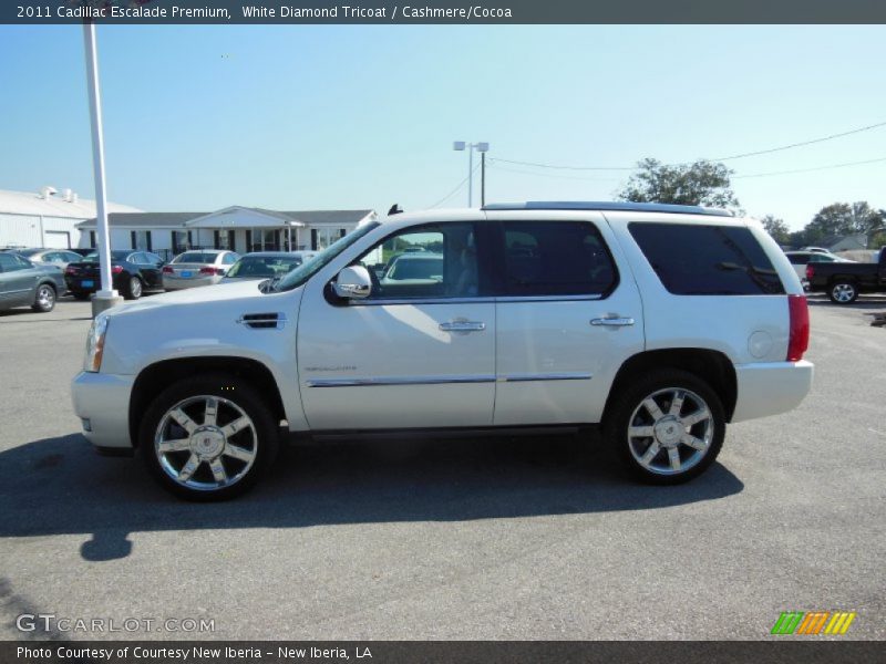 White Diamond Tricoat / Cashmere/Cocoa 2011 Cadillac Escalade Premium