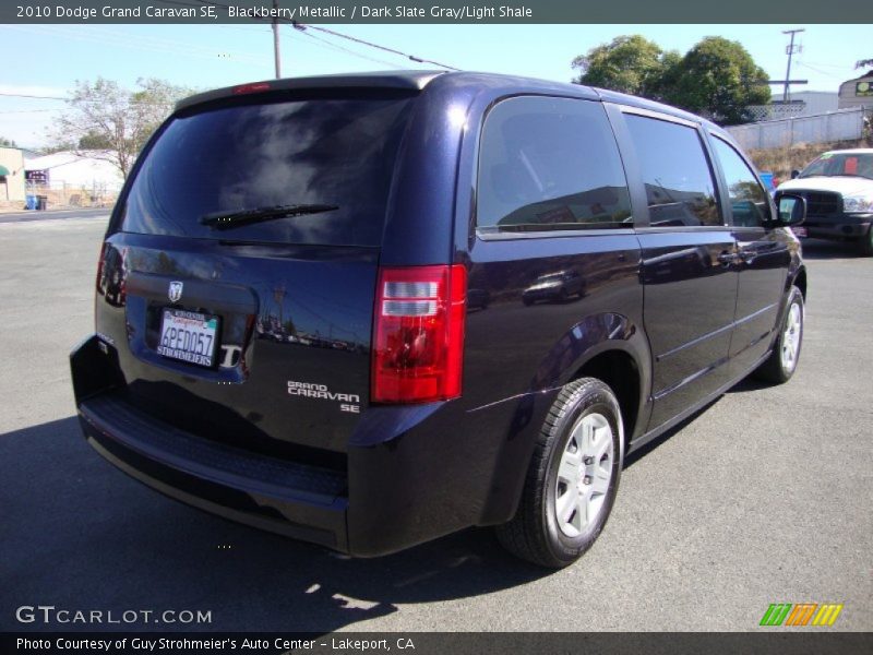Blackberry Metallic / Dark Slate Gray/Light Shale 2010 Dodge Grand Caravan SE