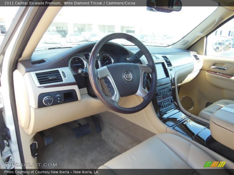 White Diamond Tricoat / Cashmere/Cocoa 2011 Cadillac Escalade Premium