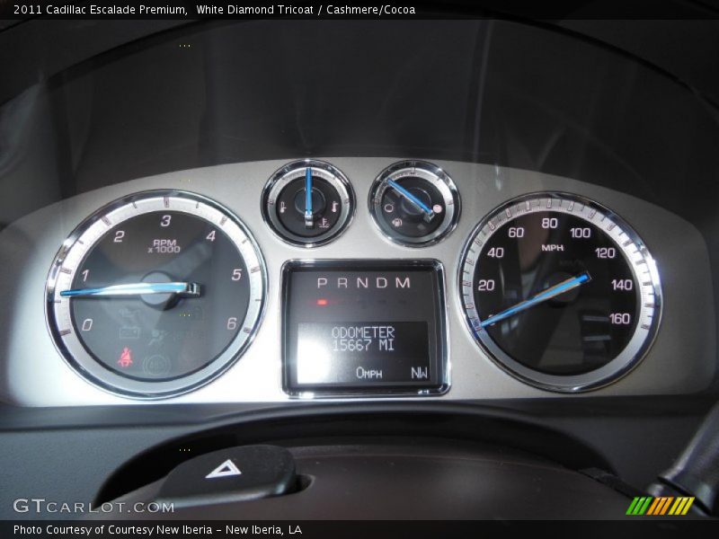 White Diamond Tricoat / Cashmere/Cocoa 2011 Cadillac Escalade Premium