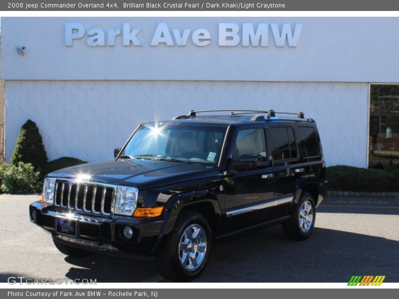 Brilliant Black Crystal Pearl / Dark Khaki/Light Graystone 2008 Jeep Commander Overland 4x4