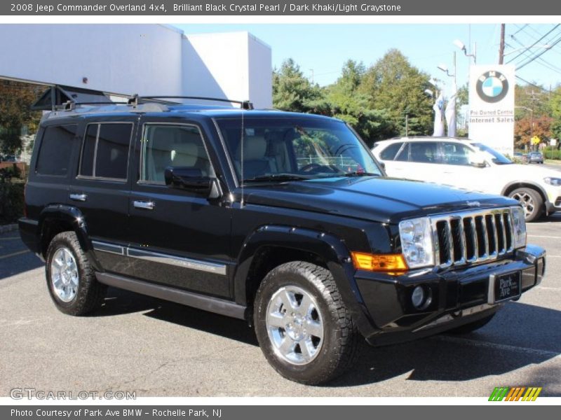Brilliant Black Crystal Pearl / Dark Khaki/Light Graystone 2008 Jeep Commander Overland 4x4