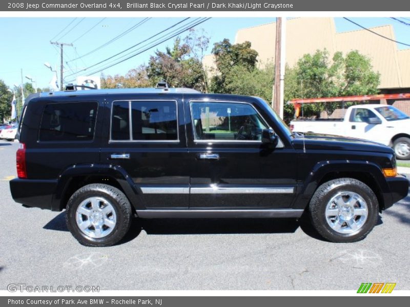 Brilliant Black Crystal Pearl / Dark Khaki/Light Graystone 2008 Jeep Commander Overland 4x4