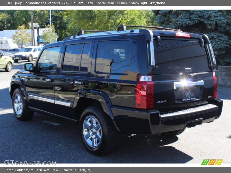 Brilliant Black Crystal Pearl / Dark Khaki/Light Graystone 2008 Jeep Commander Overland 4x4