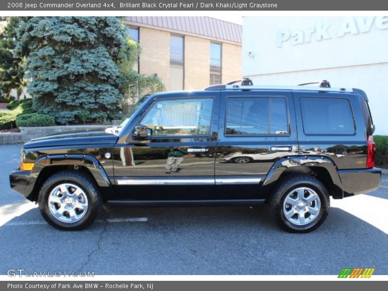 Brilliant Black Crystal Pearl / Dark Khaki/Light Graystone 2008 Jeep Commander Overland 4x4