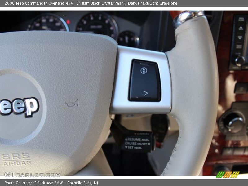 Brilliant Black Crystal Pearl / Dark Khaki/Light Graystone 2008 Jeep Commander Overland 4x4
