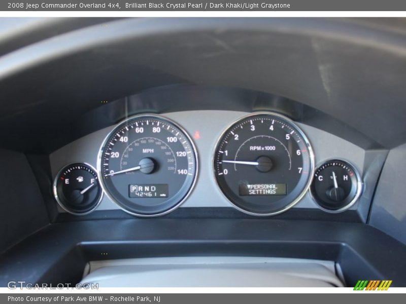 Brilliant Black Crystal Pearl / Dark Khaki/Light Graystone 2008 Jeep Commander Overland 4x4