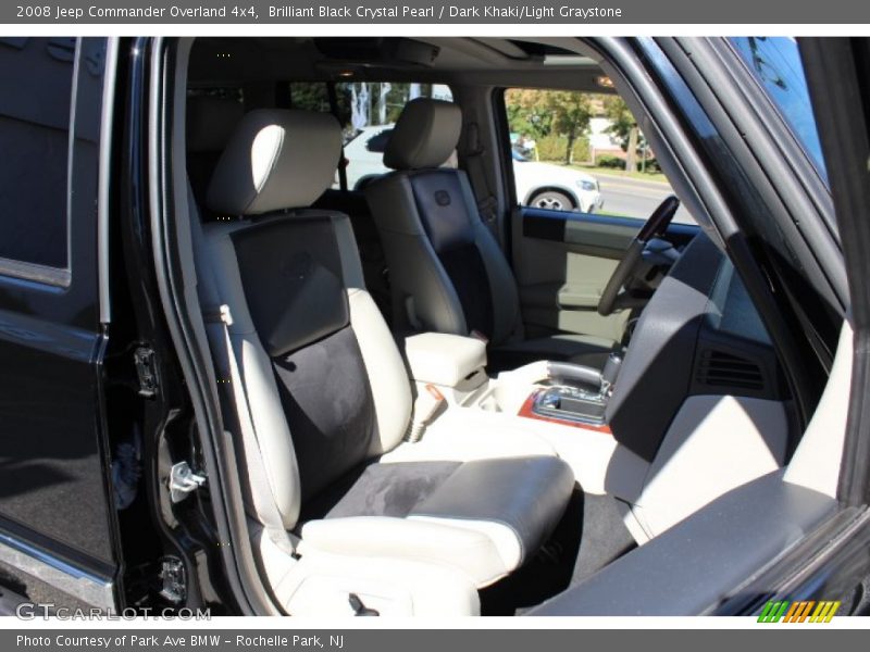 Brilliant Black Crystal Pearl / Dark Khaki/Light Graystone 2008 Jeep Commander Overland 4x4