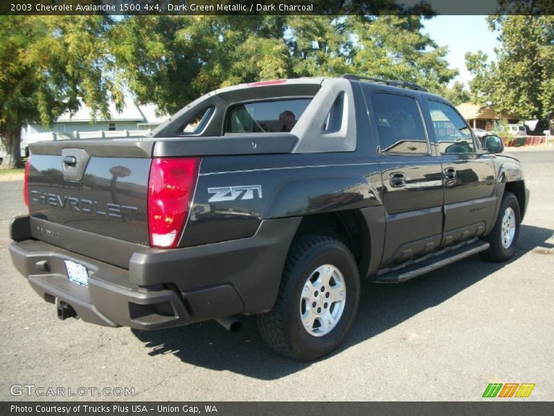 Dark Green Metallic / Dark Charcoal 2003 Chevrolet Avalanche 1500 4x4