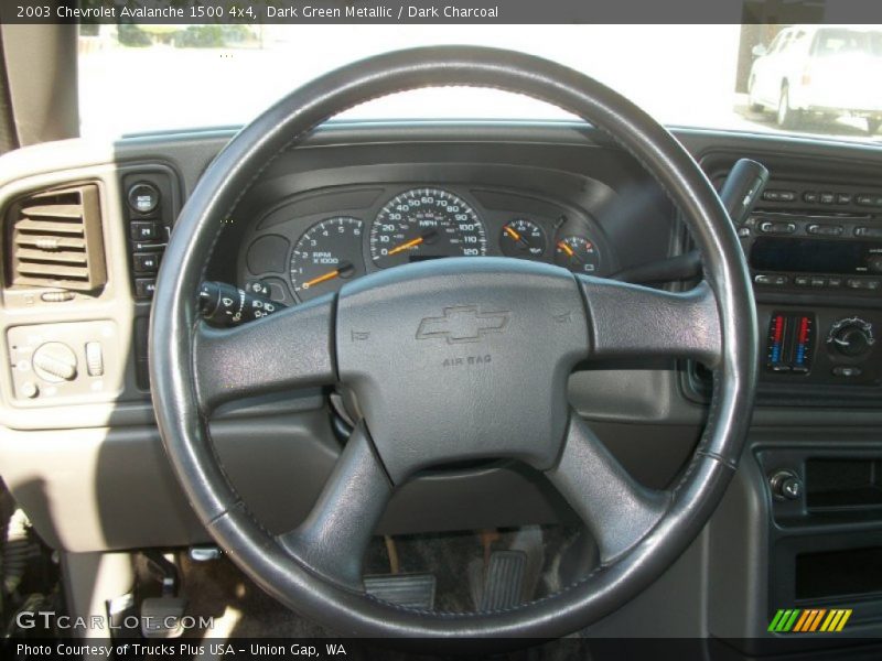 Dark Green Metallic / Dark Charcoal 2003 Chevrolet Avalanche 1500 4x4
