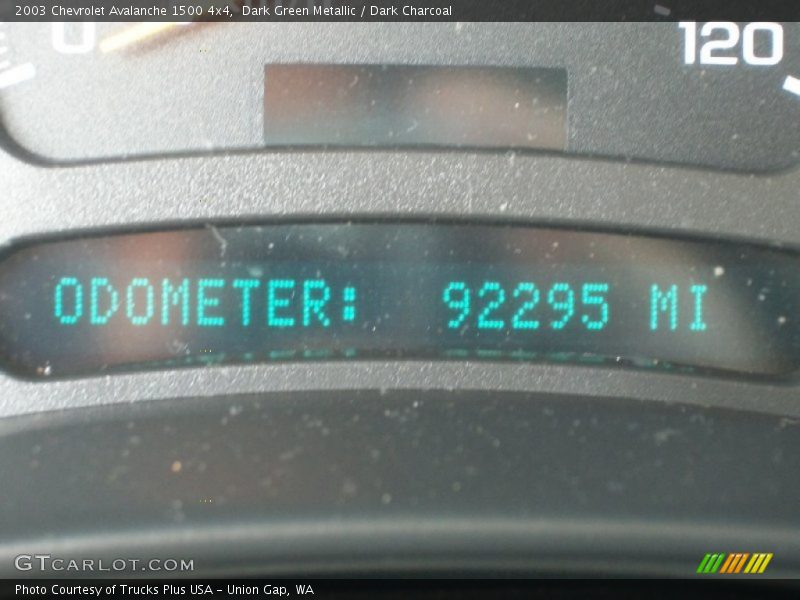 Dark Green Metallic / Dark Charcoal 2003 Chevrolet Avalanche 1500 4x4