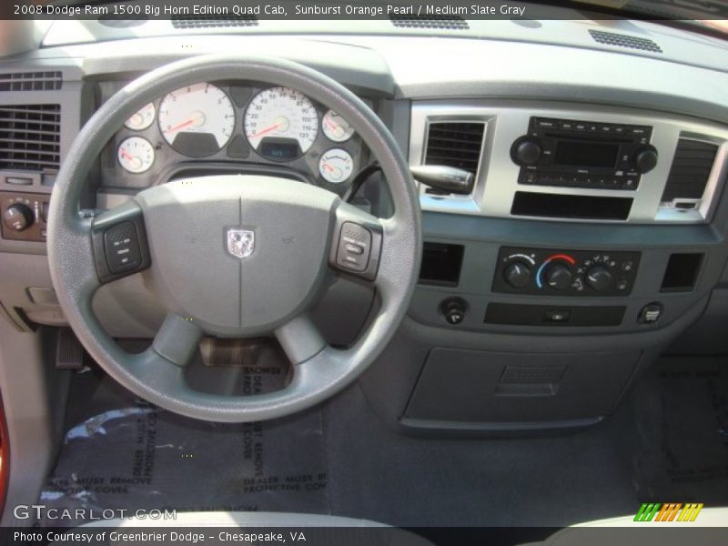 Sunburst Orange Pearl / Medium Slate Gray 2008 Dodge Ram 1500 Big Horn Edition Quad Cab