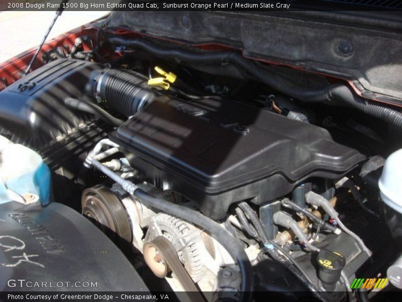 Sunburst Orange Pearl / Medium Slate Gray 2008 Dodge Ram 1500 Big Horn Edition Quad Cab