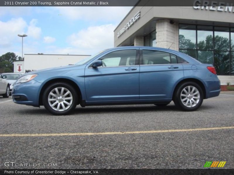 Sapphire Crystal Metallic / Black 2011 Chrysler 200 Touring