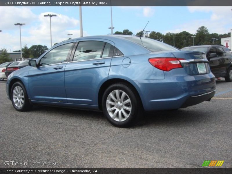Sapphire Crystal Metallic / Black 2011 Chrysler 200 Touring