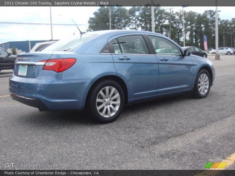 Sapphire Crystal Metallic / Black 2011 Chrysler 200 Touring