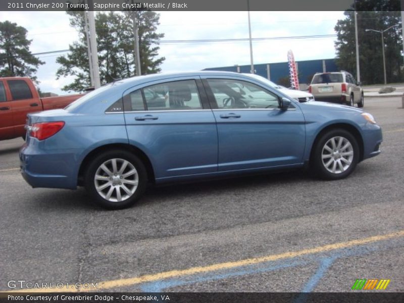 Sapphire Crystal Metallic / Black 2011 Chrysler 200 Touring