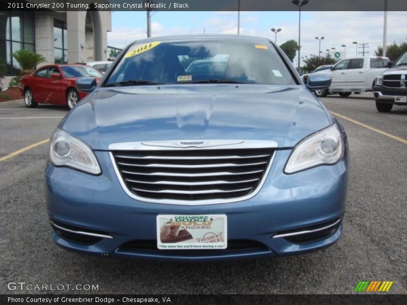 Sapphire Crystal Metallic / Black 2011 Chrysler 200 Touring
