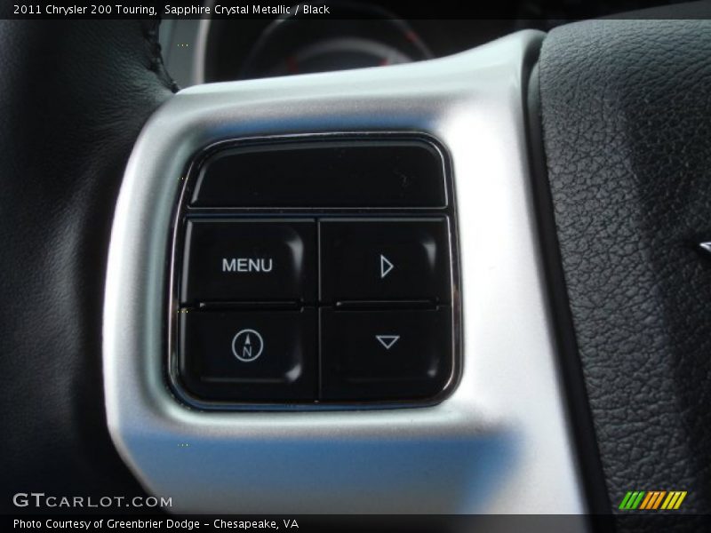 Sapphire Crystal Metallic / Black 2011 Chrysler 200 Touring
