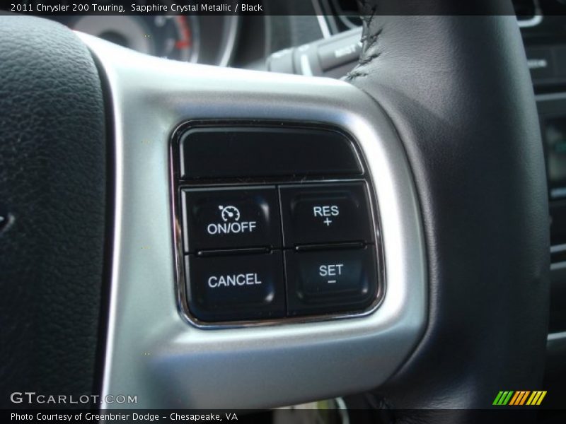 Sapphire Crystal Metallic / Black 2011 Chrysler 200 Touring
